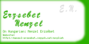 erzsebet menzel business card